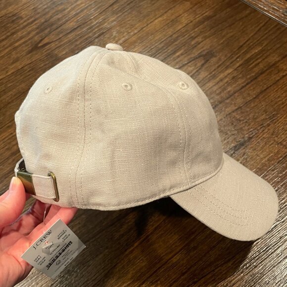 NWT Flawed J.Crew Factory Linen-Blend Baseball Cap Women's One Size BW667 - Picture 10 of 14